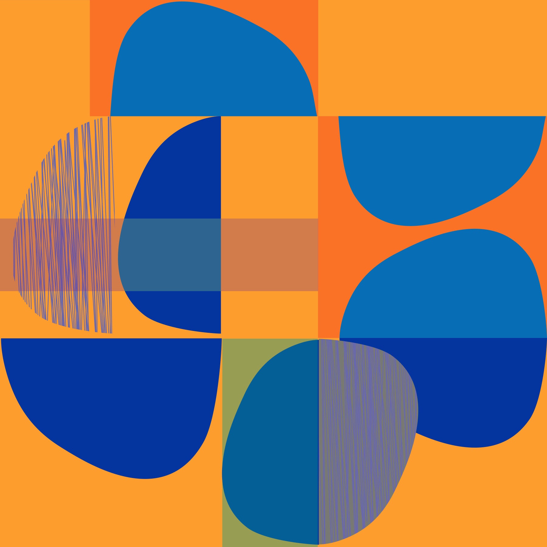 Vivid Geometry Wall Mural in your room — zoomed