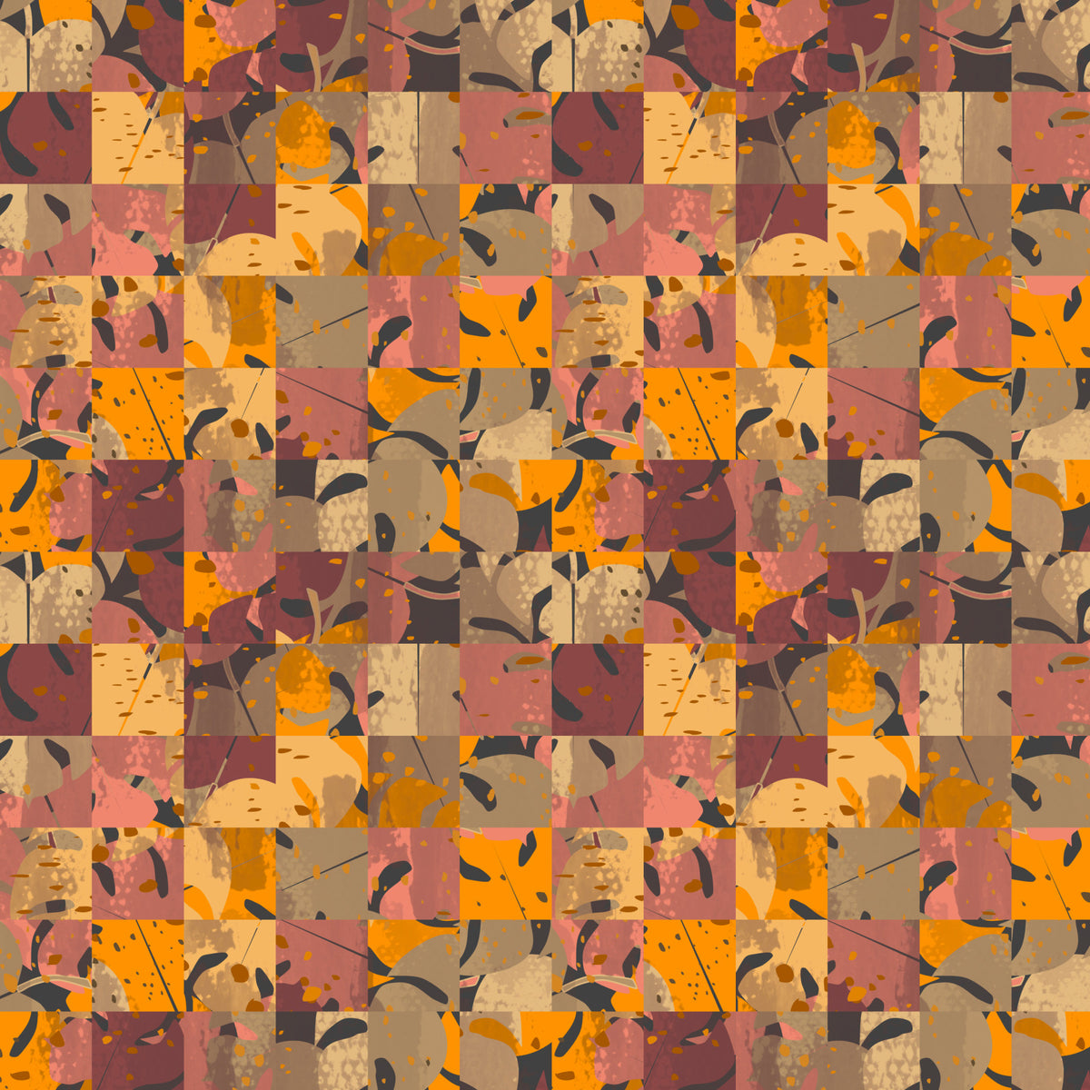 Abstract Patchwork Wall Mural