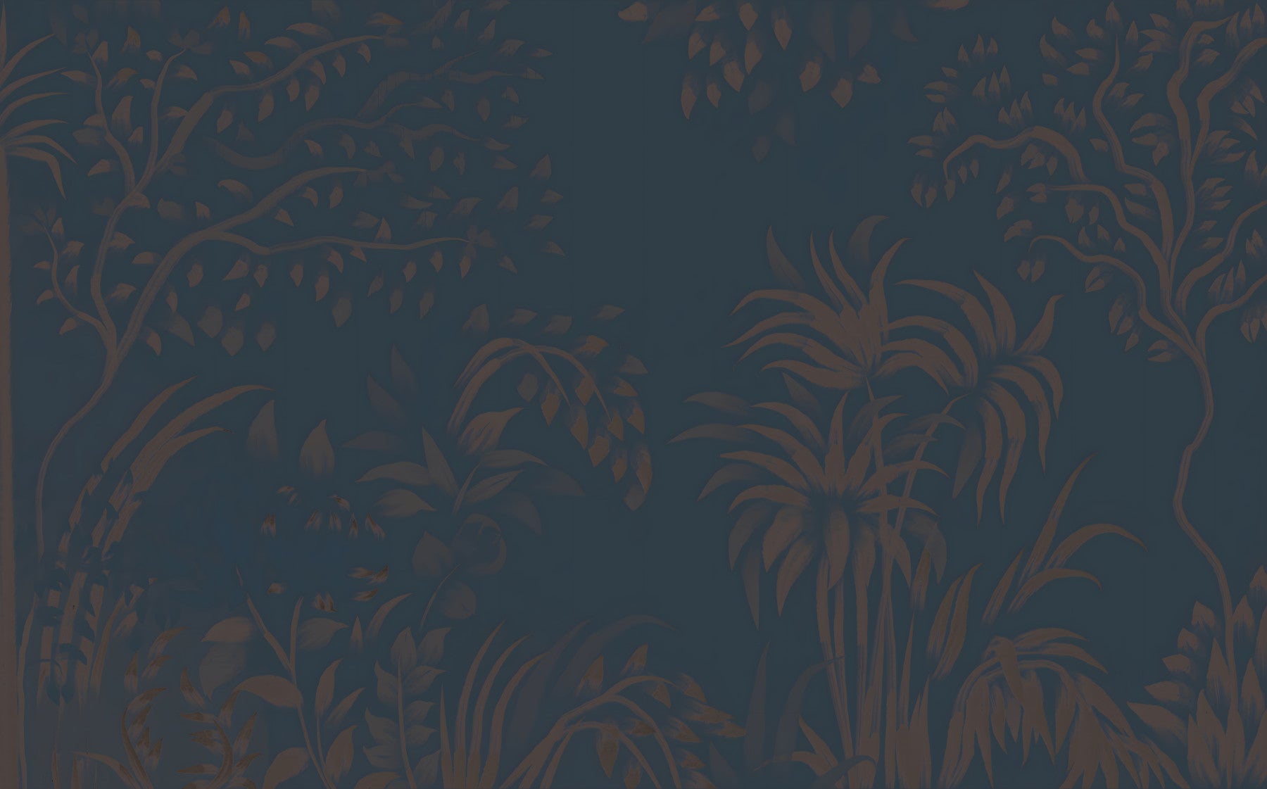 Shaded tropical plants Twilight Canopy wallpaper stylish interior finish.