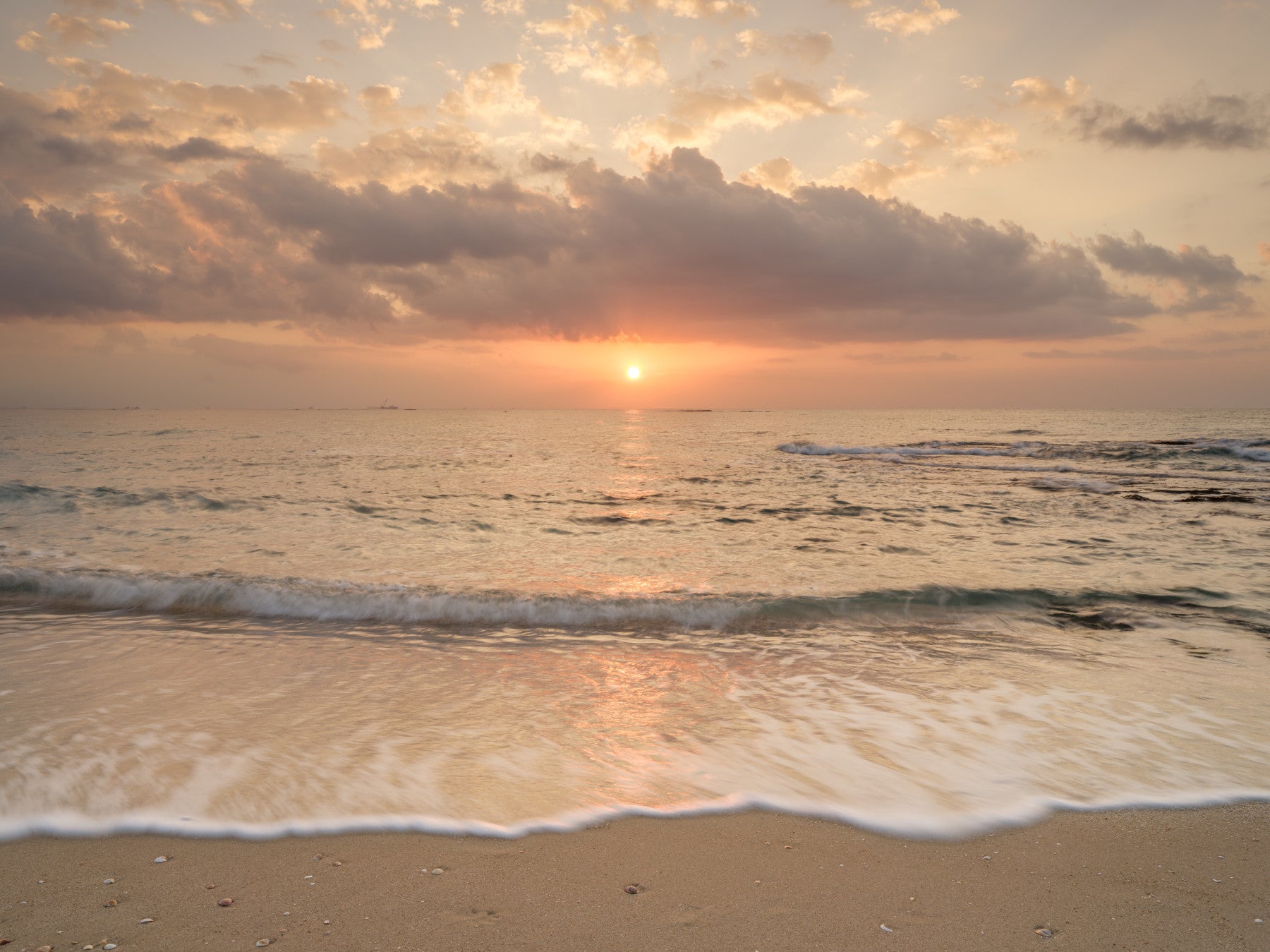 Gilded Shores at Dusk Wall Mural in your room — zoomed