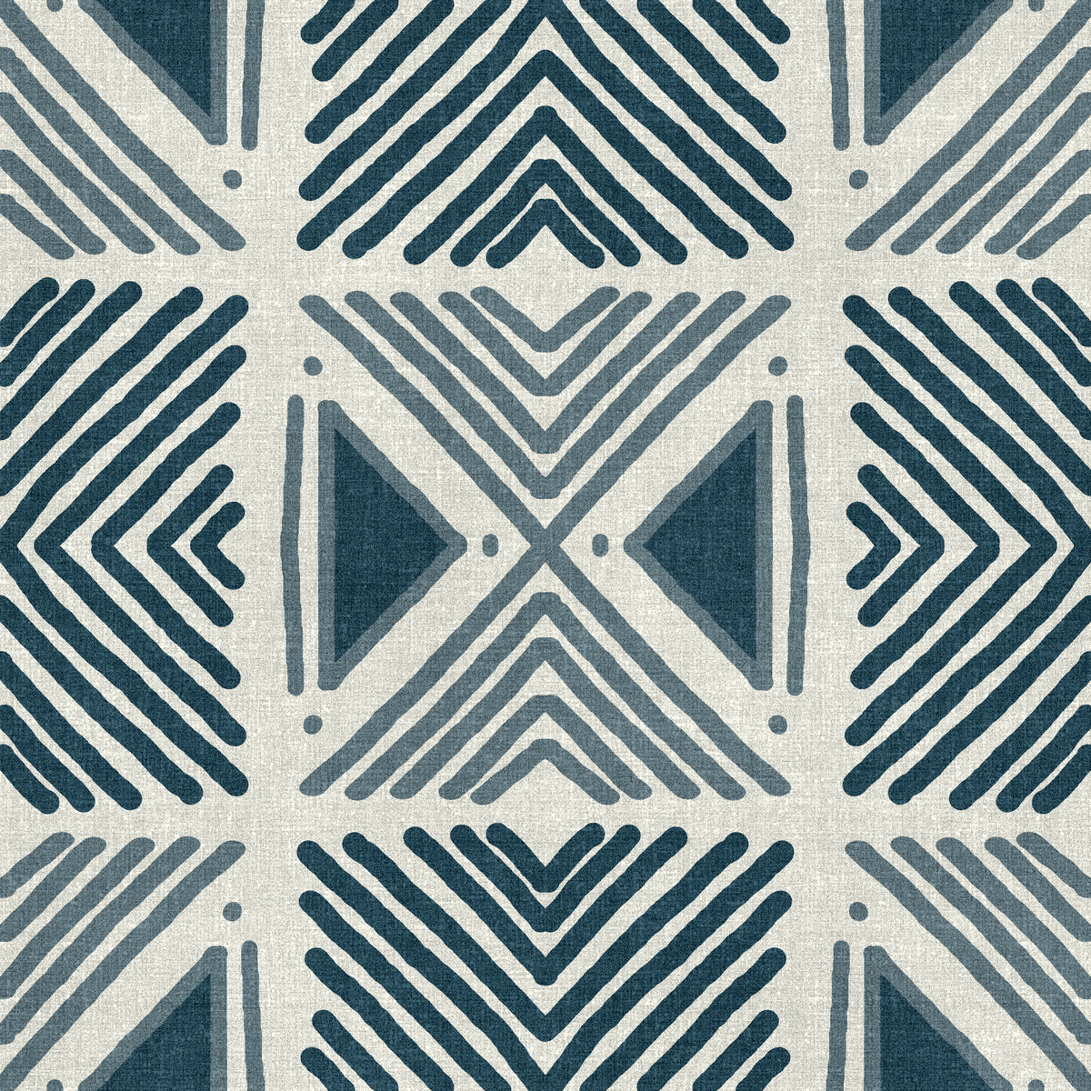 Tribal Denim Motif Wallpaper⁠ in your room — zoomed