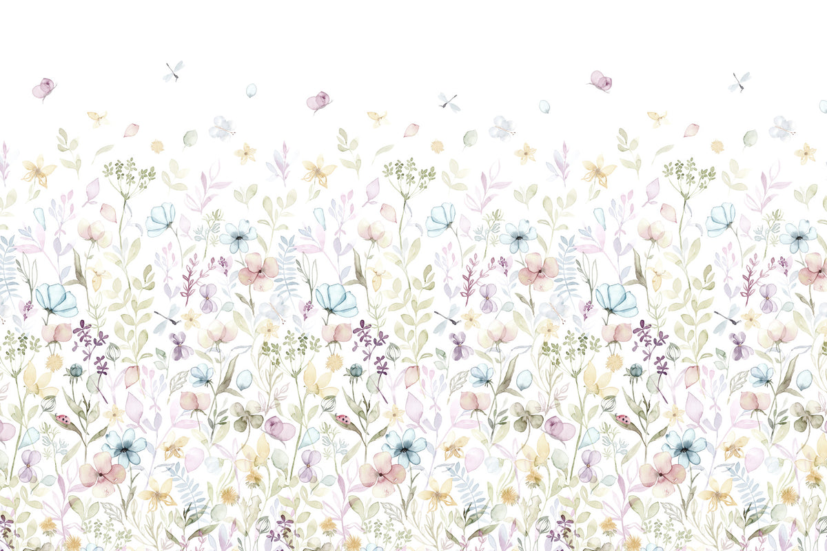 Watercolor Whispers Floral Wall Mural - 3279932 in your room