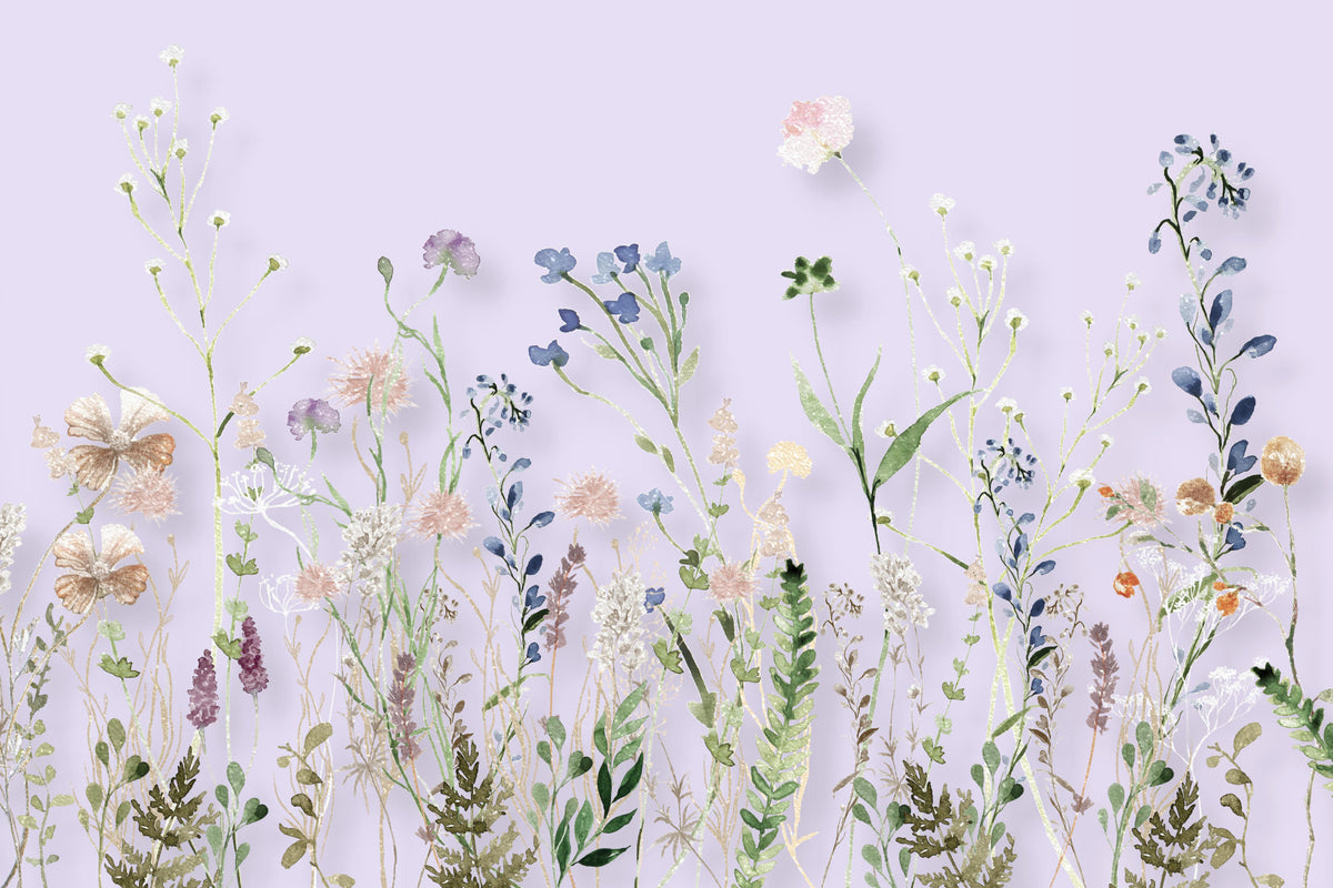 Watercolor Meadow Wall Mural - 3133176 in your room — zoomed