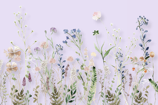 Watercolor Meadow Wall Mural - 3133176
