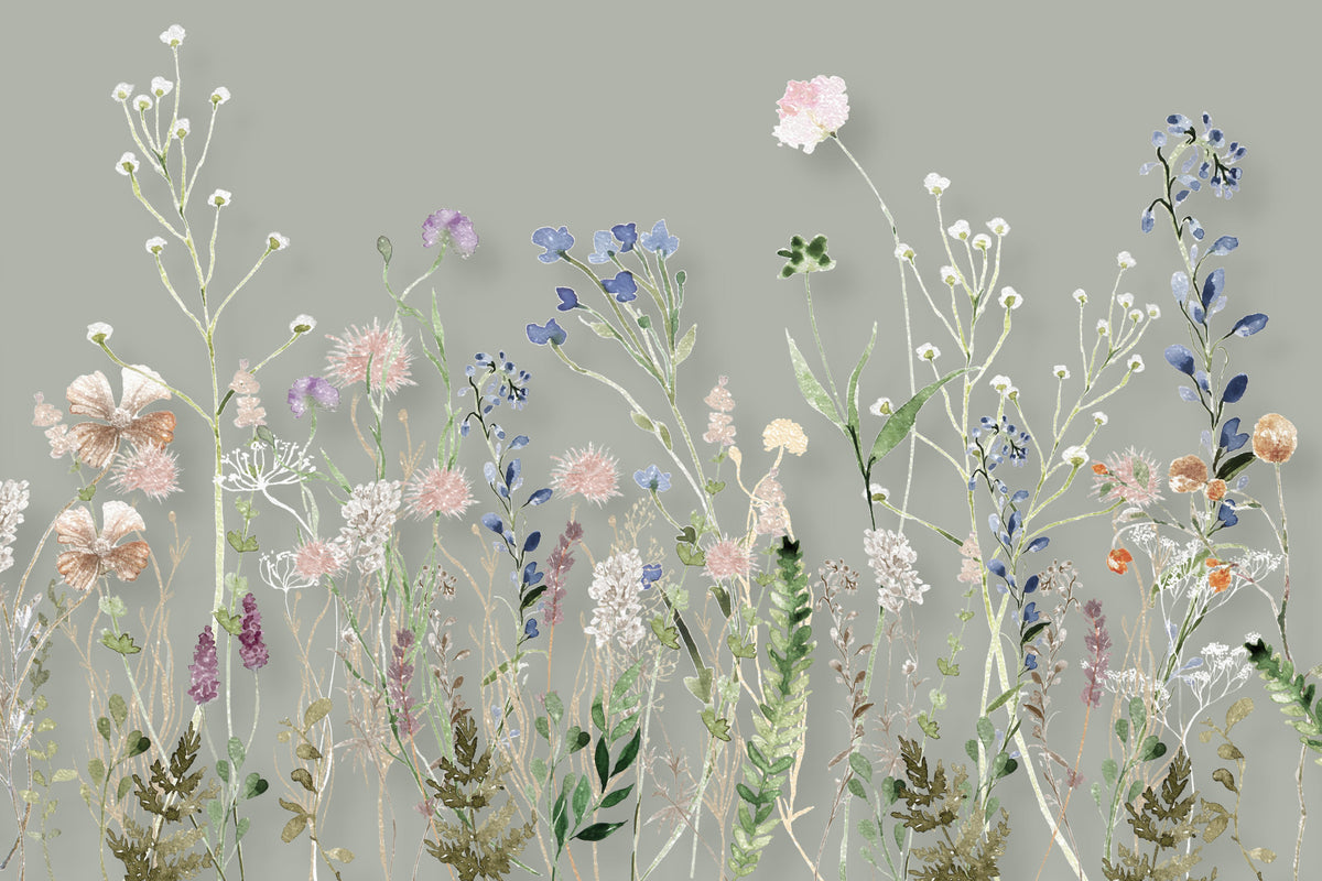 Wildflower Symphony Wall Mural - 3133177 in your room — zoomed