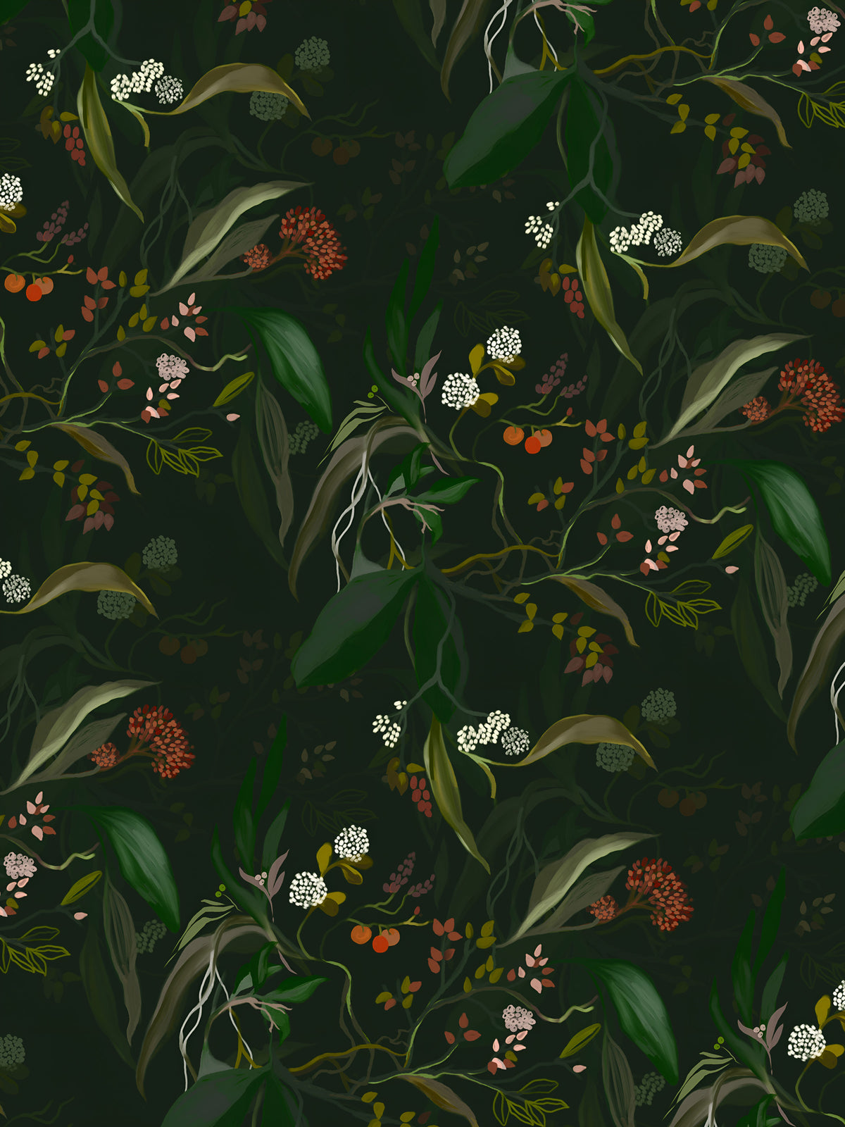 Botanical Nightfall Wallpaper⁠ -2847389 in your room — zoomed