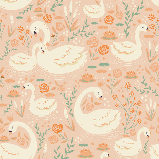 Swan Lake Floral Dreams Wallpaper⁠ -2962367