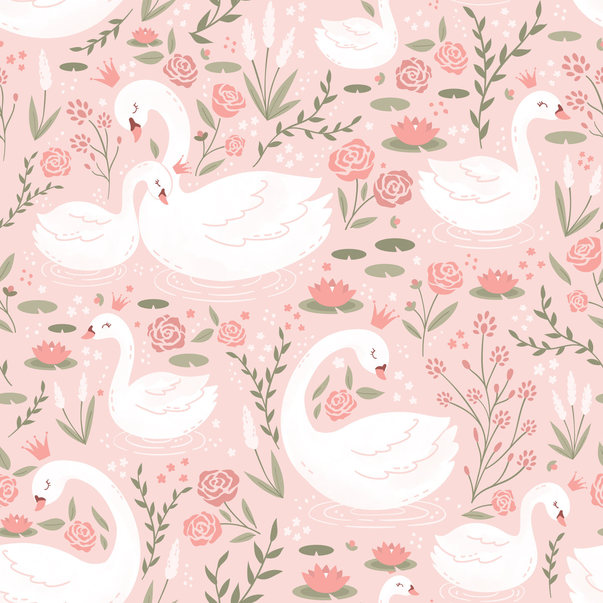 Swan Princess Garden Wallpaper⁠ -2962372