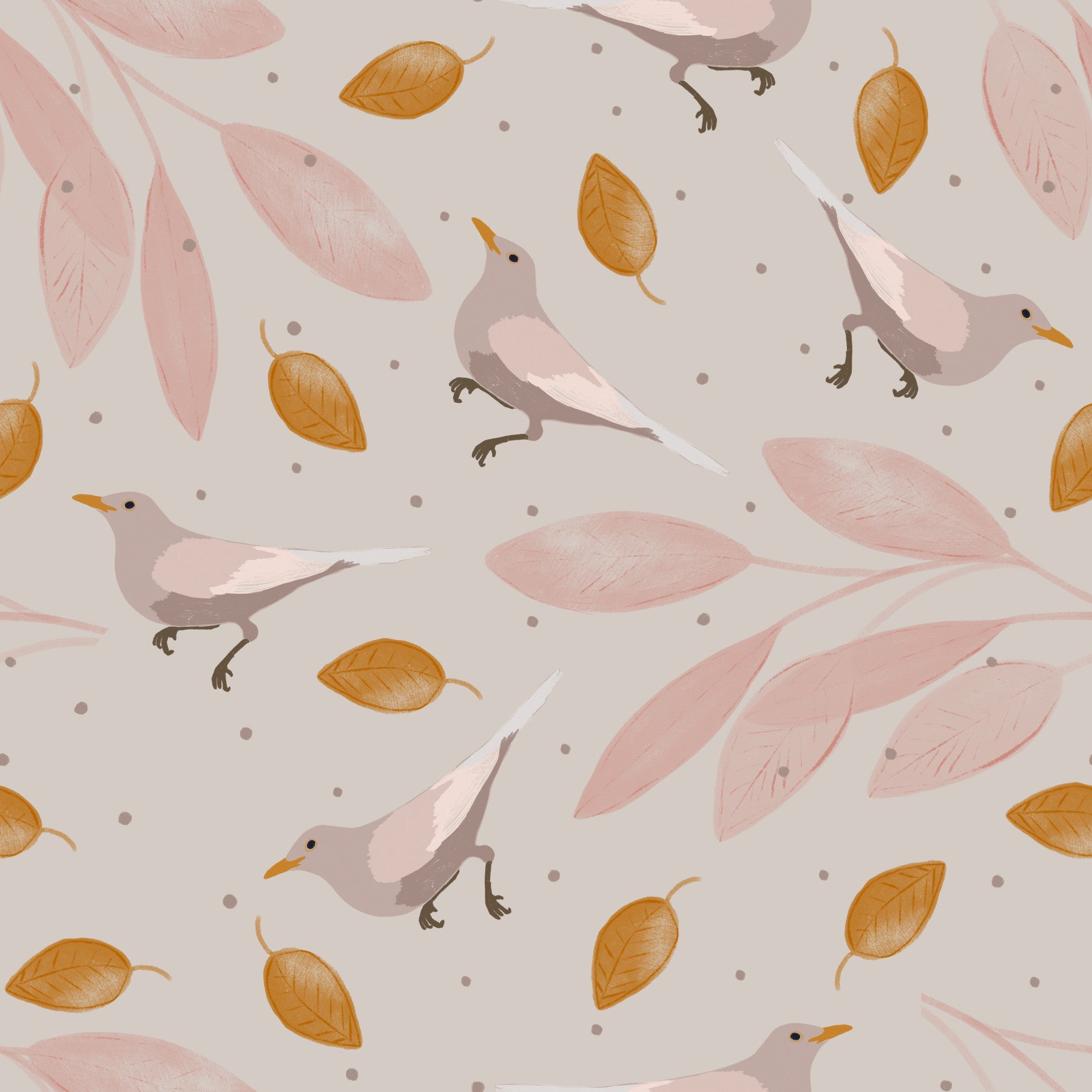 Birds & Leaves Wallpaper⁠ - 2983576