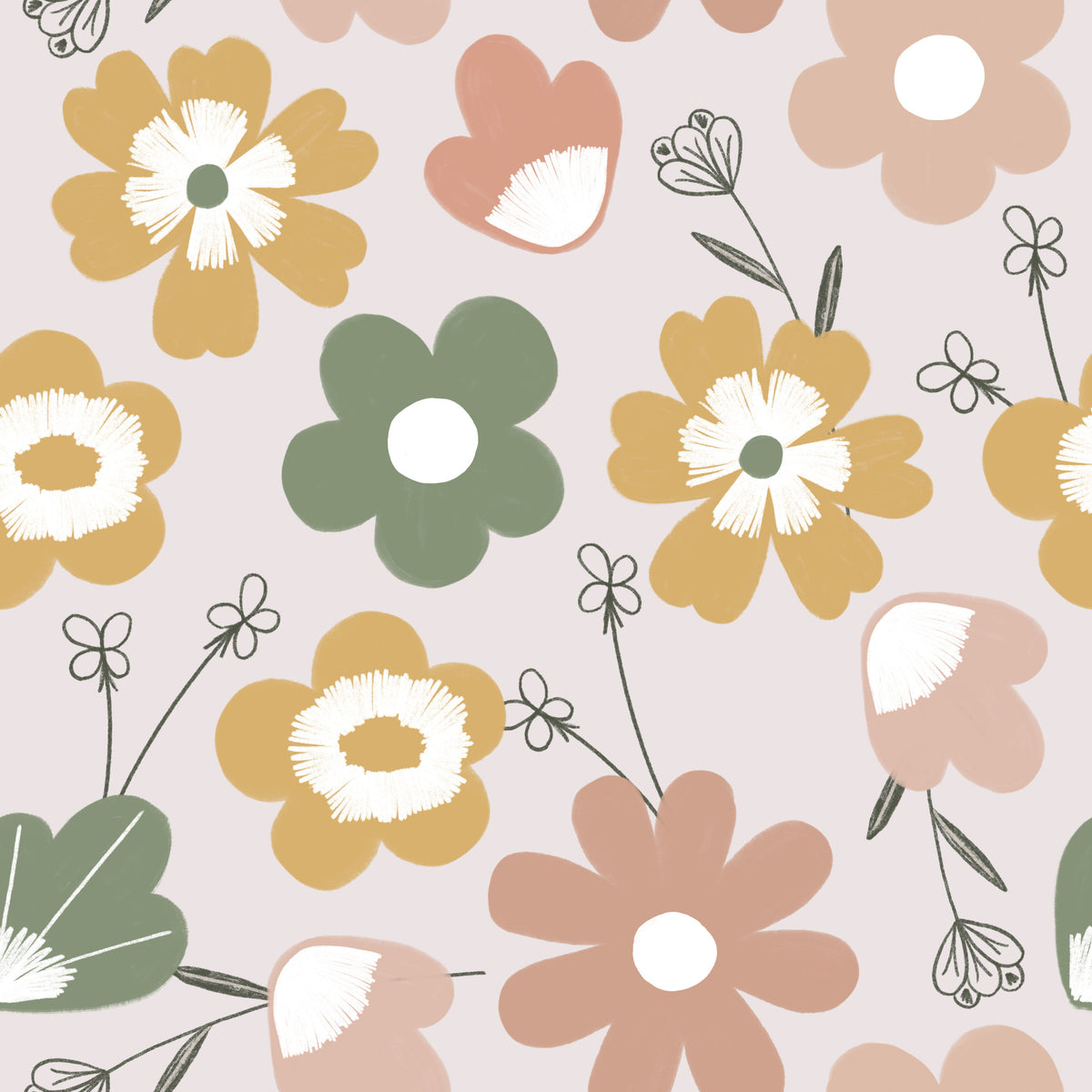 Boho Blooms Wallpaper⁠  - 2983582 in your room — zoomed