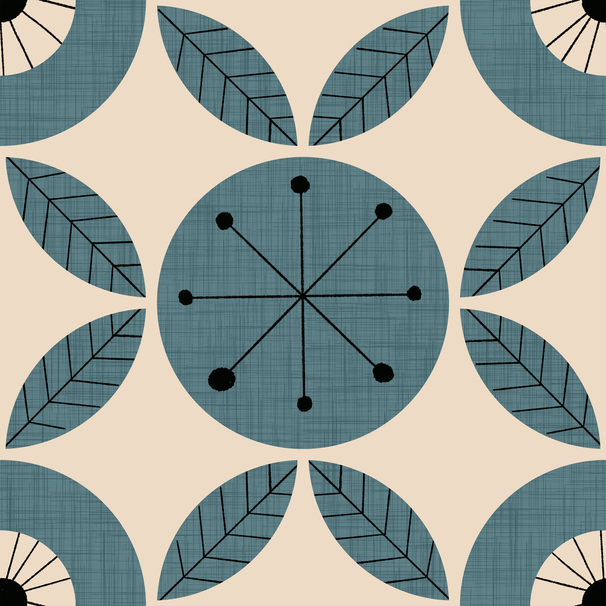 Retro Teal Harmony Wallpaper⁠ - 2995326 in your room — zoomed
