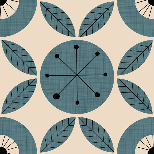 Retro Teal Harmony Wallpaper⁠ - 2995326