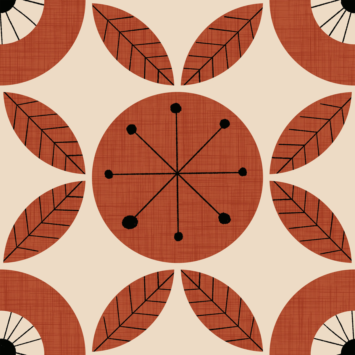 Retro Bloom Pattern Wallpaper⁠ -2995325