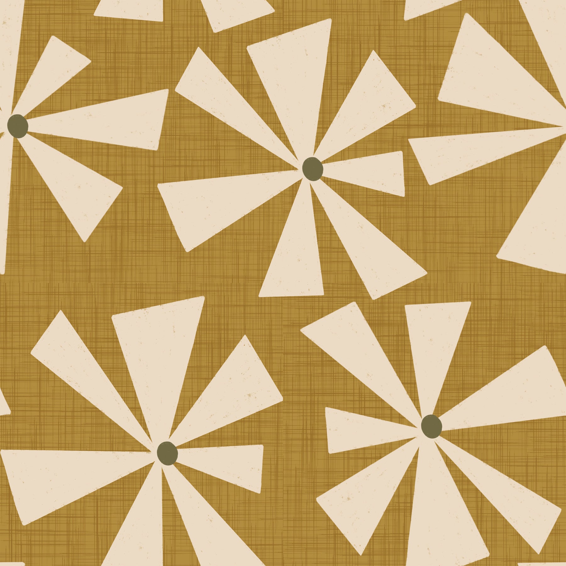 Retro Sunburst Bloom Wallpaper⁠ -2995371