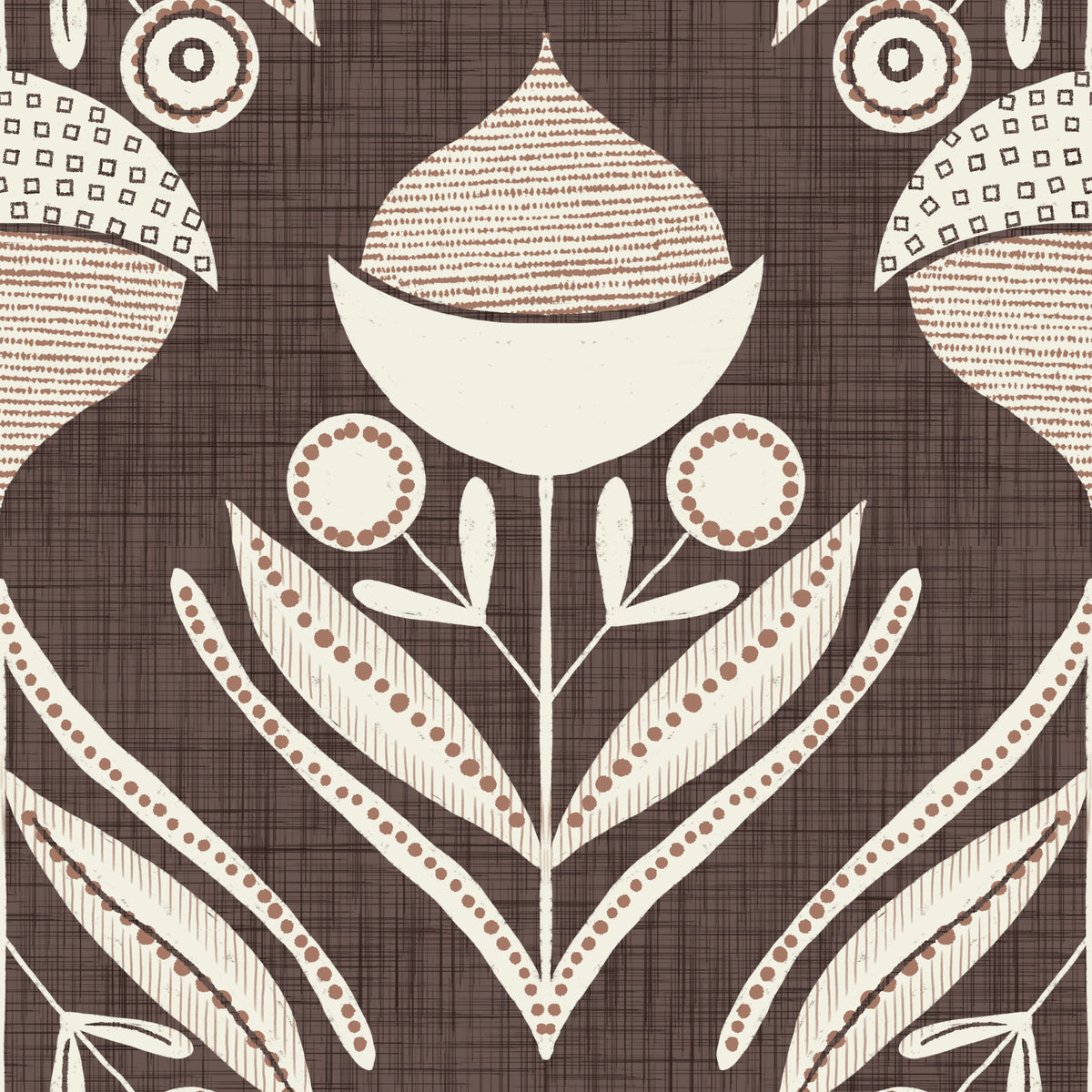 Earth Tone Floral Wallpaper⁠ -3017121