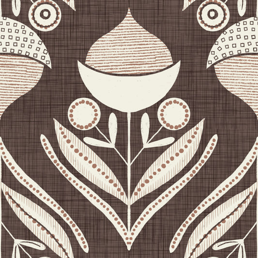 Earth Tone Floral Wallpaper⁠ -3017121