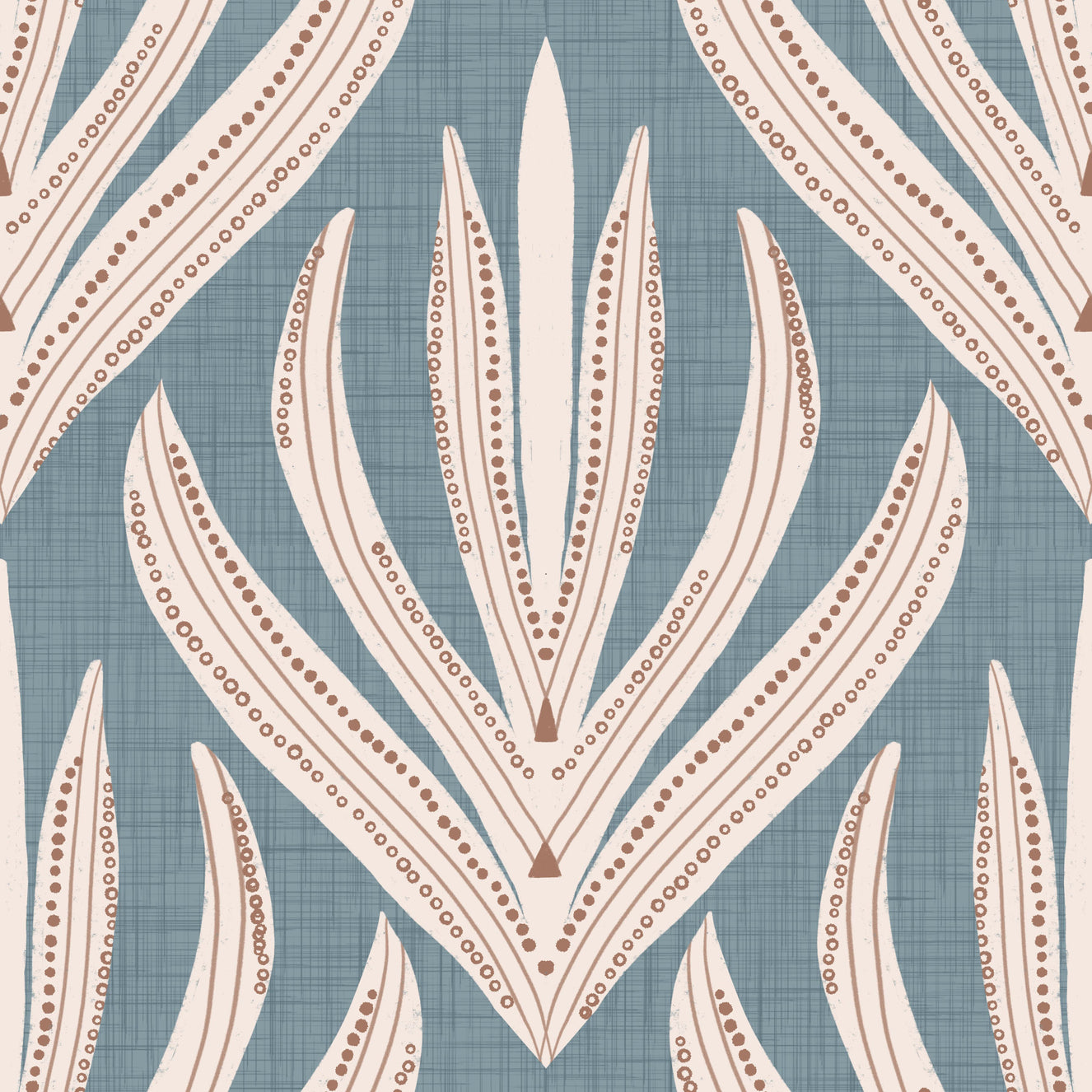 Floral Geometry in Muted Blue Wallpaper⁠ -3017148