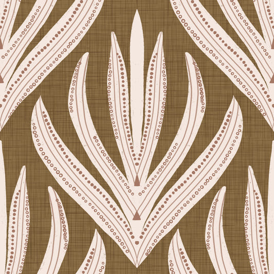 Boho Leaf Symmetry Wallpaper⁠ -3017151