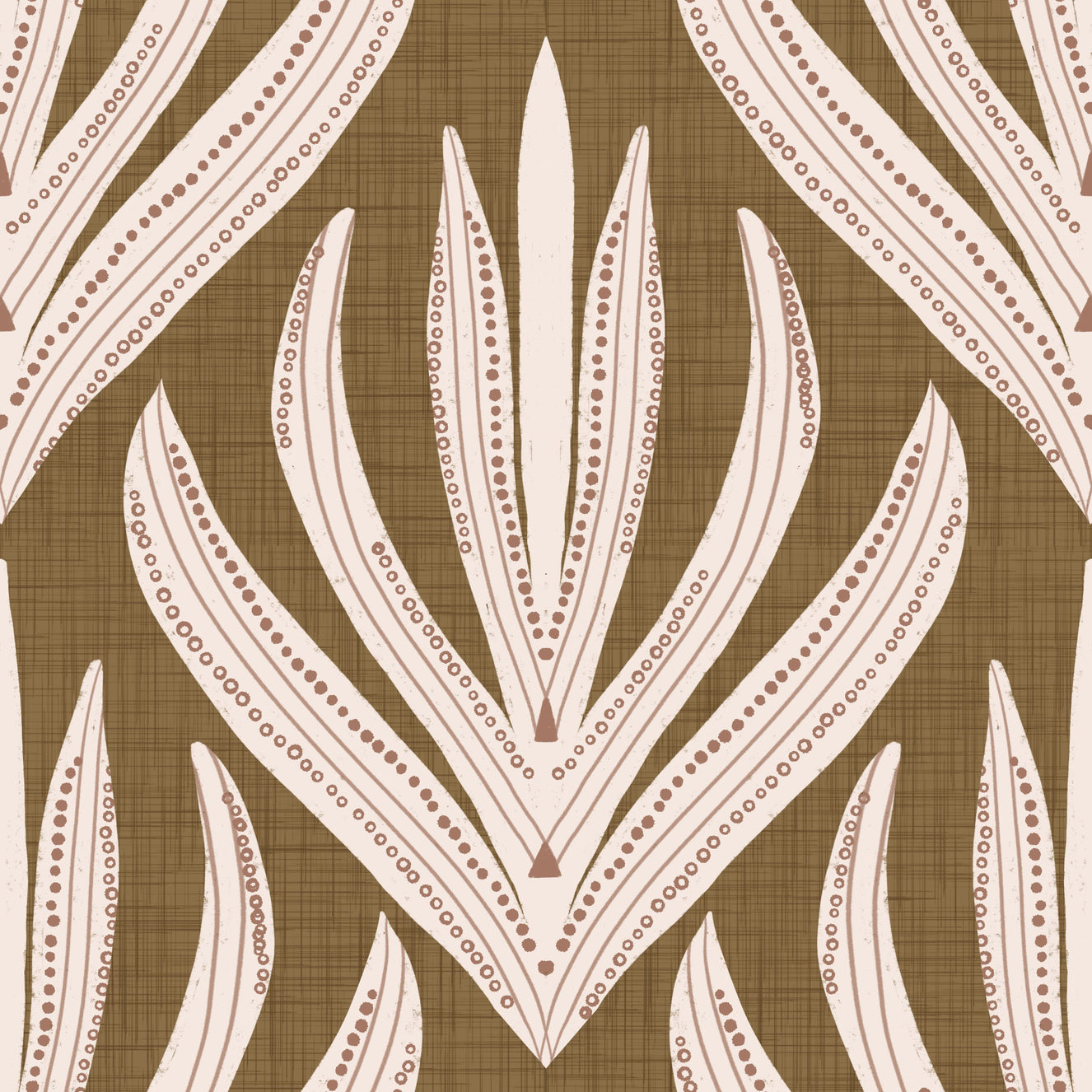 Boho Leaf Symmetry Wallpaper⁠ -3017151