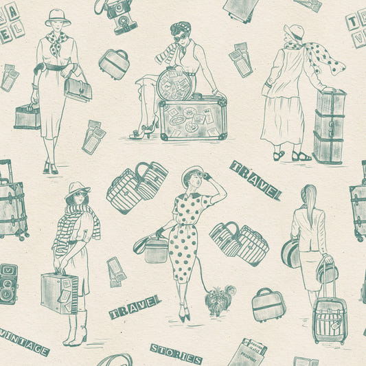 Vintage Travelogue Wallpaper⁠ -3239401