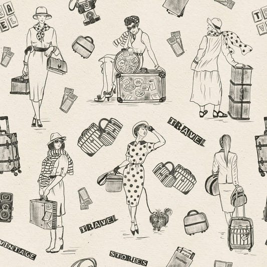 Global Chic: Travel Sketch Wallpaper⁠ -3239404