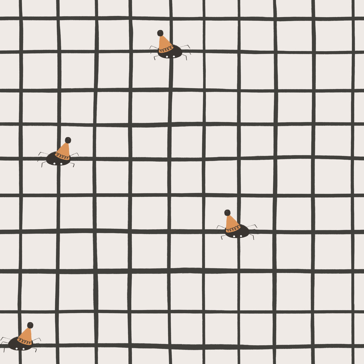 Party Bugs on Grid Wallpaper⁠ -3259356 in your room