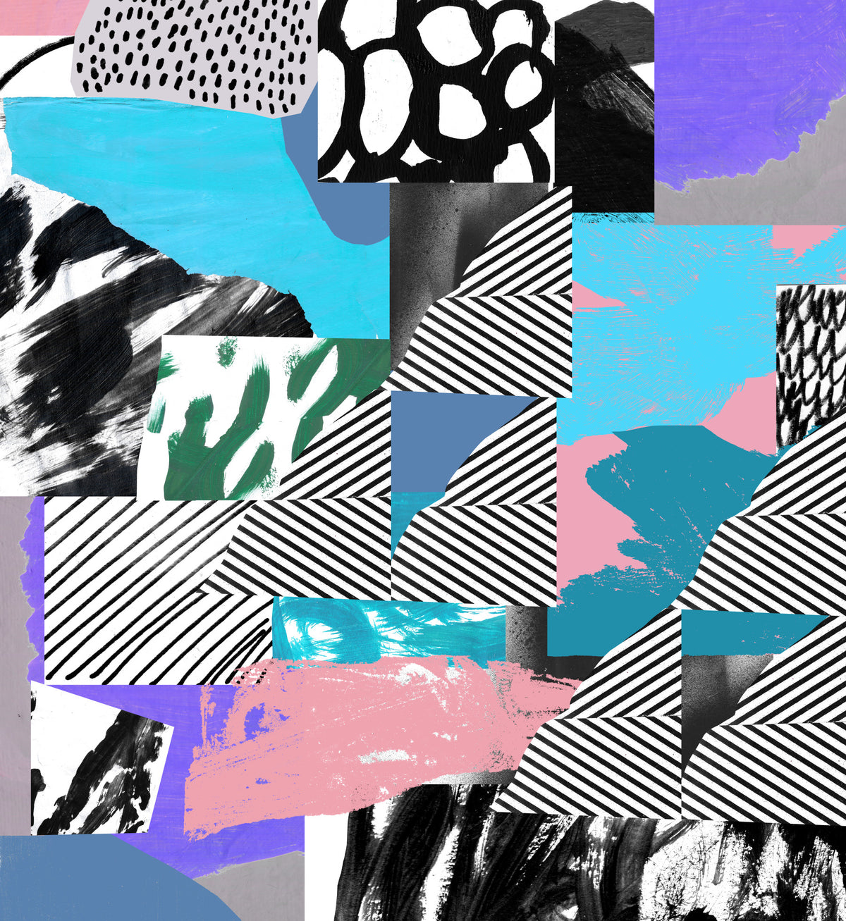 Melting Strips Wall Mural in your room — zoomed