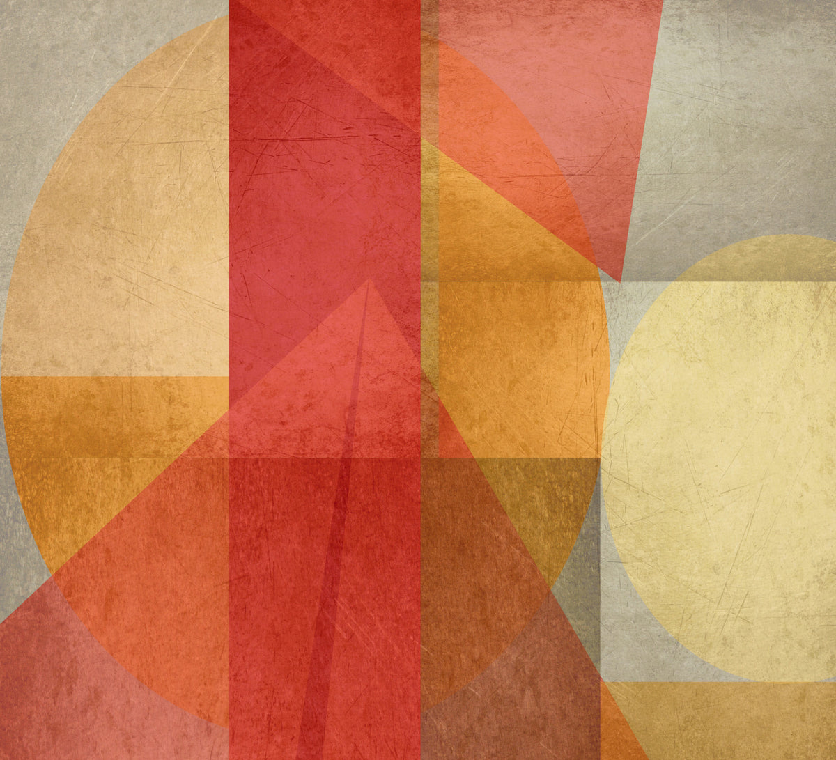 Urban Shapes Fusion Wall Mural in your room