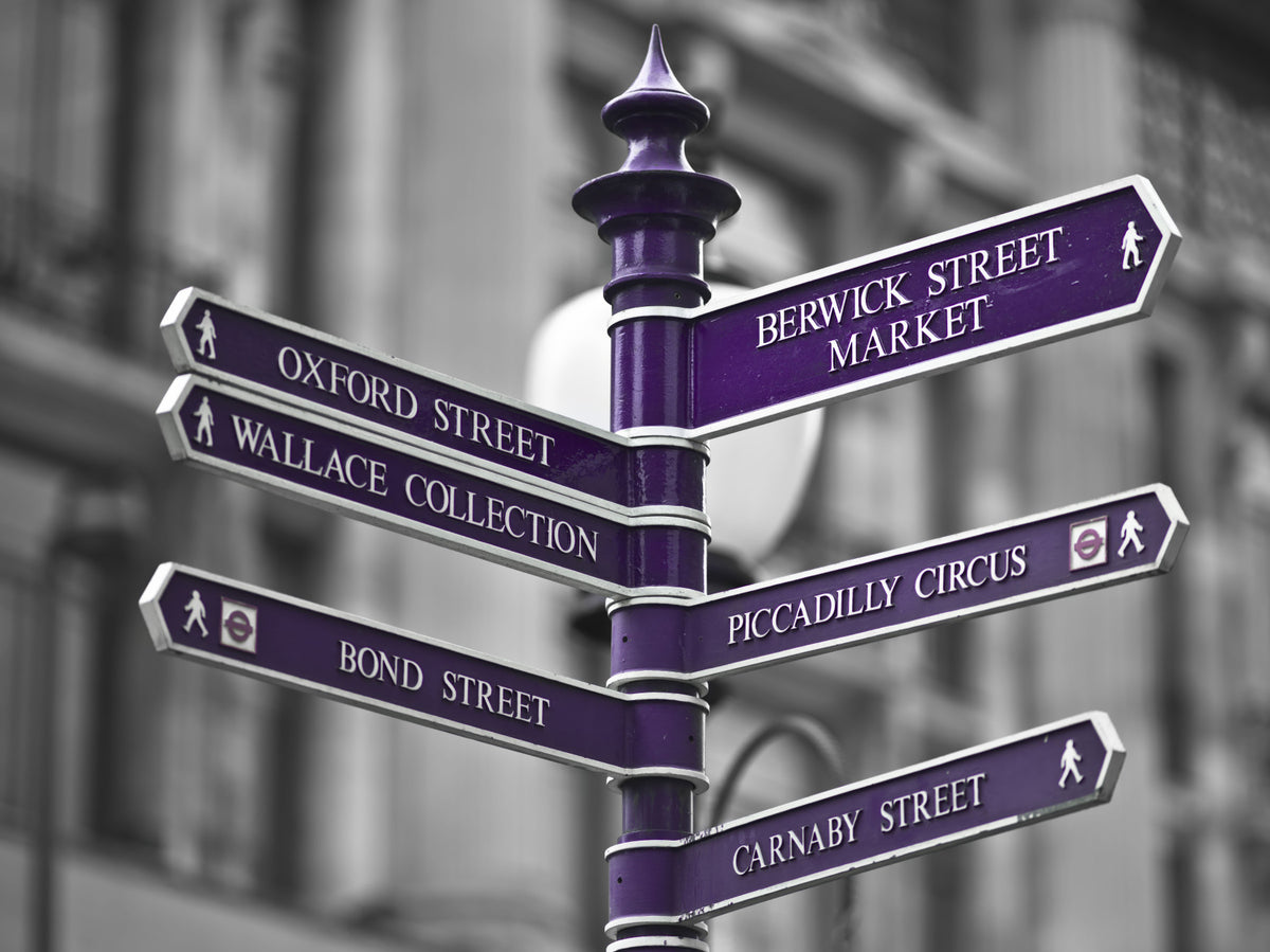 Oxford Circus Sign Wall Mural in your room