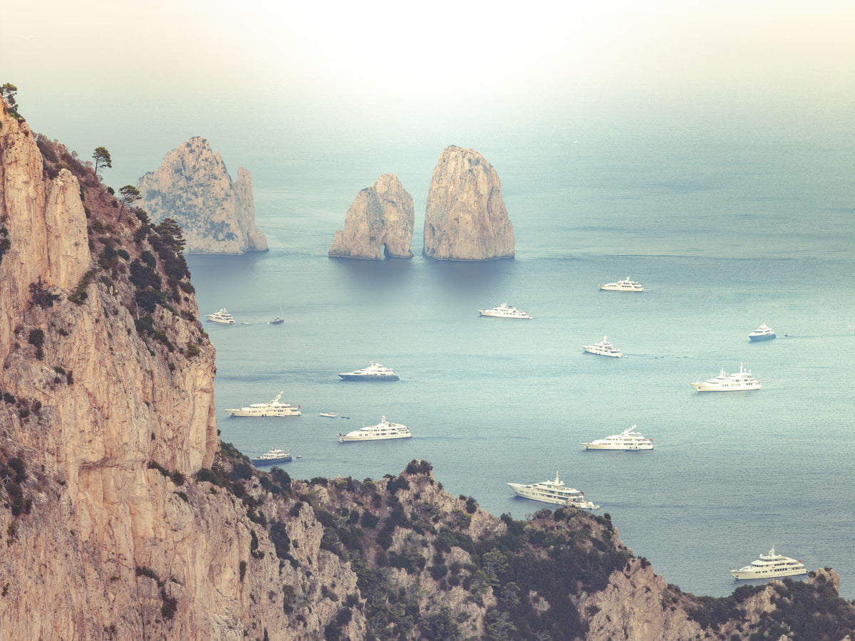Faraglioni Cliffs Wall Mural in your room — zoomed