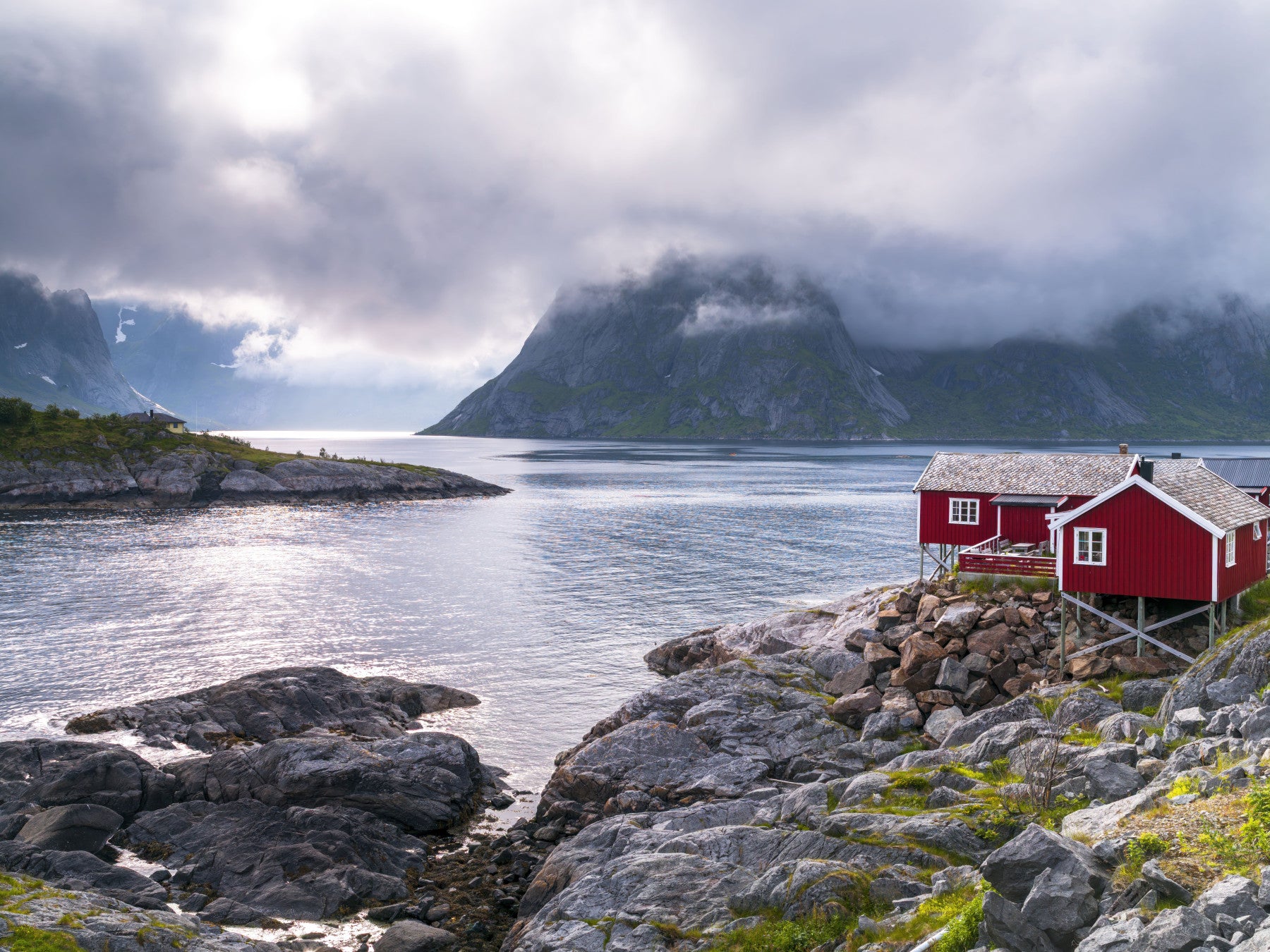 Norwegian Fjord Escape Wall Mural in your room — zoomed