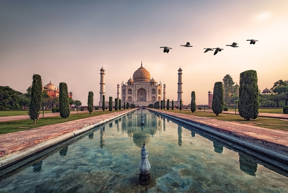 India's Taj Mahal: A Timeless Wonder Wall Mural in your room — zoomed