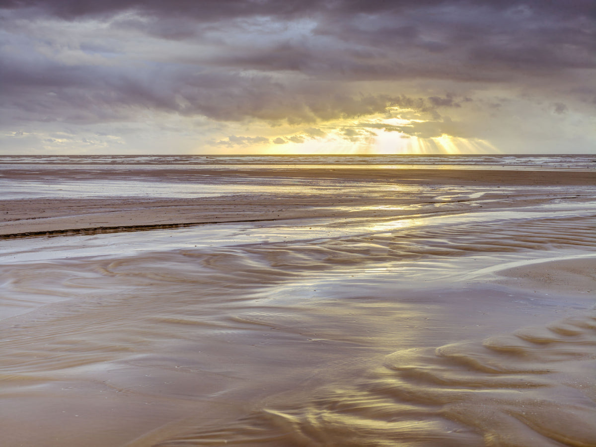 Blackpool beach Sunset Wall Mural in your room