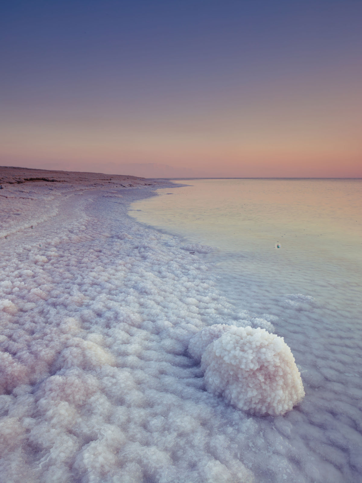 Ethereal Dead Sea Coastline Wall Mural in your room — zoomed
