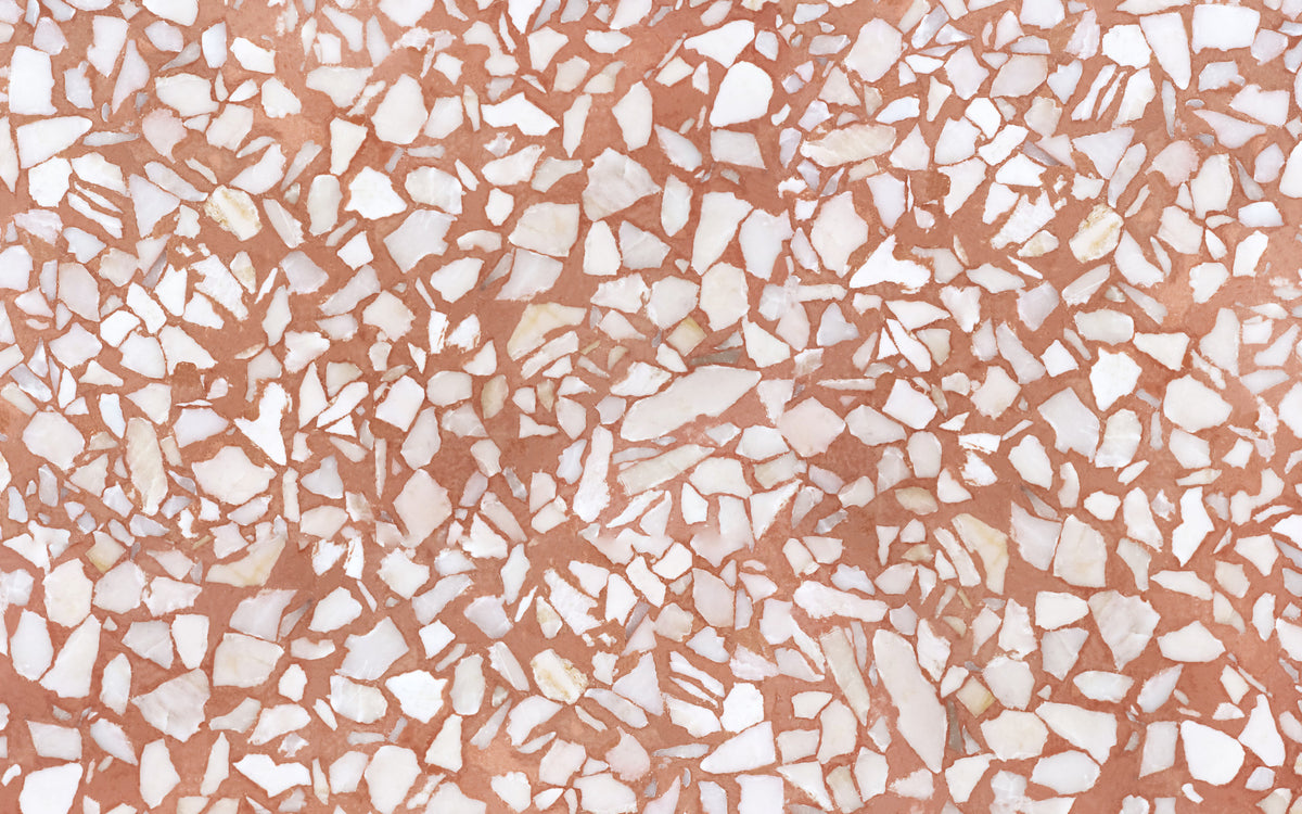 terra-cotta natural stone terrazzo Wall Mural in your room