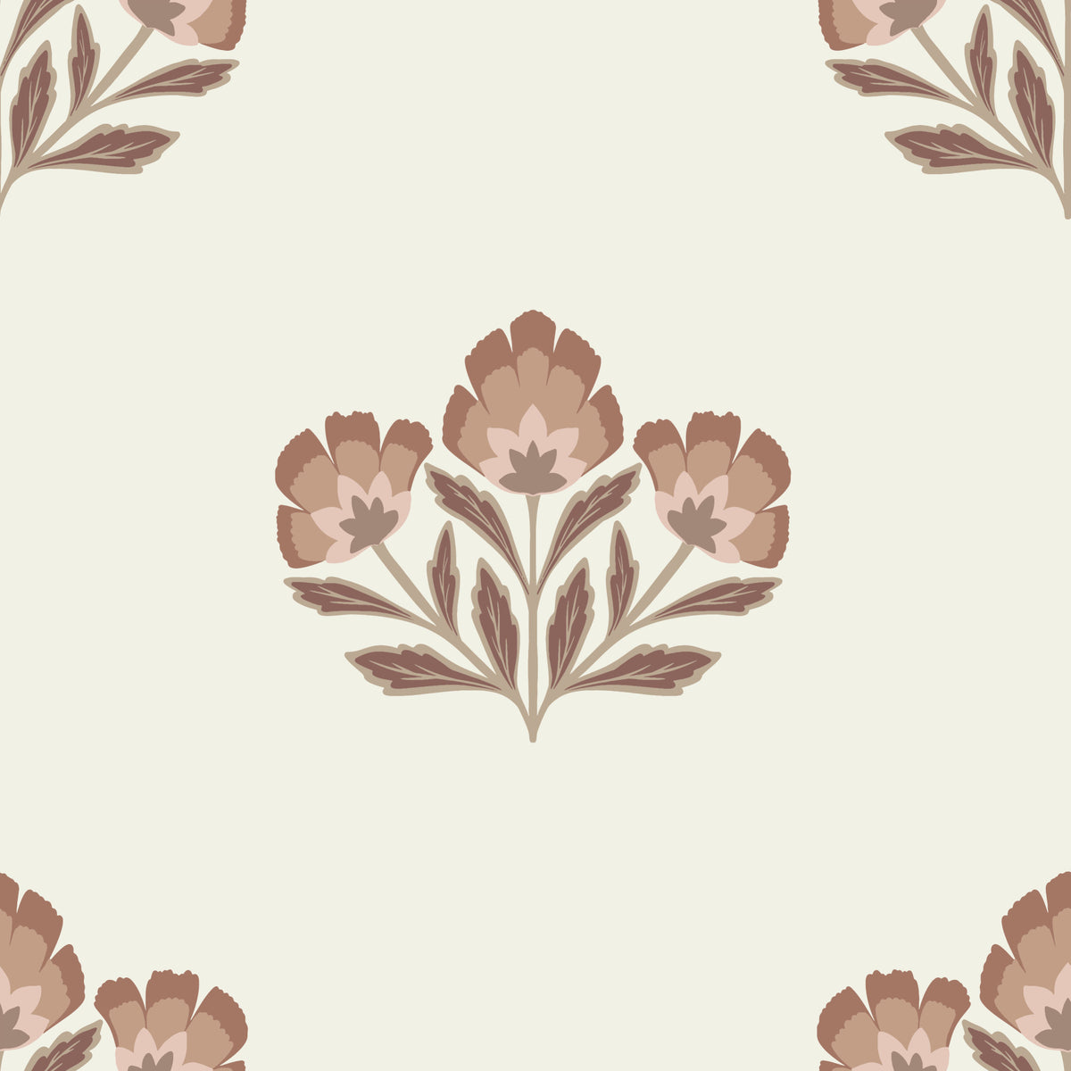 Earthy Flora Wallpaper⁠ in your room