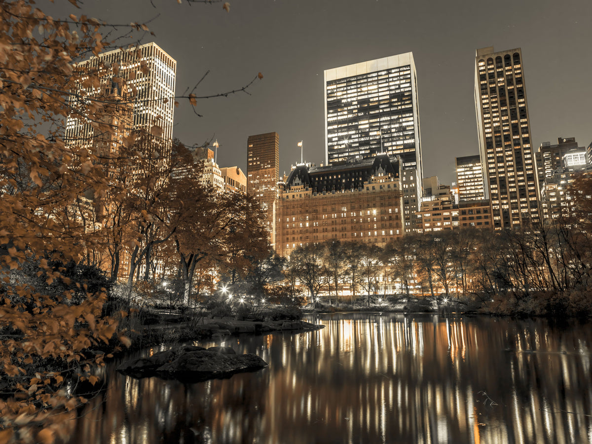 Metropolis at Dusk Wall Mural in your room — zoomed