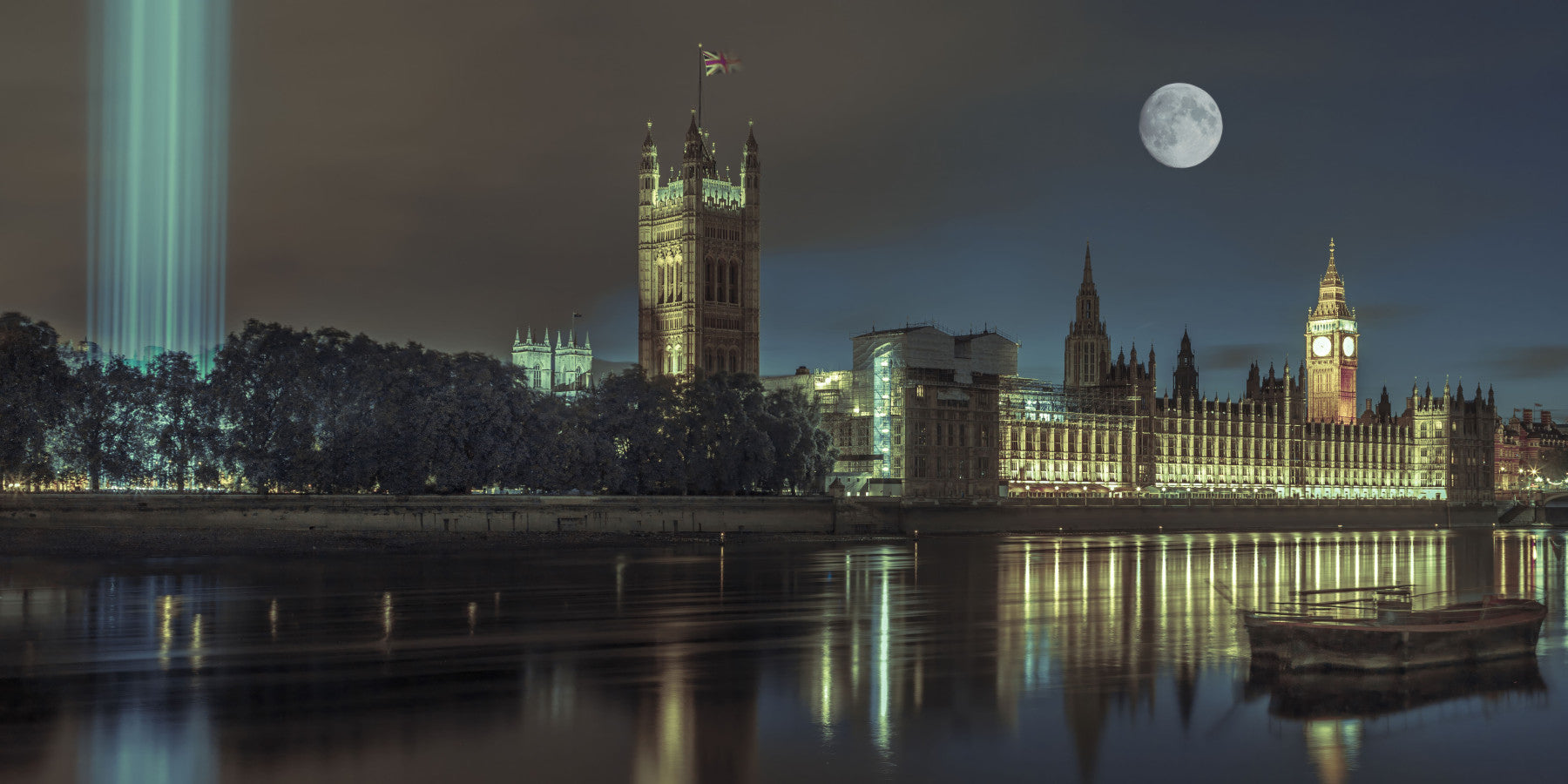 Mysterious Westminster Abby wallpaper, celestial beam.