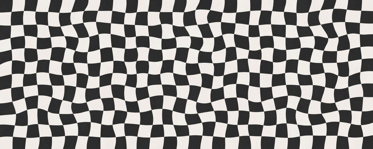 Wavy Check Wall Mural in your room — zoomed