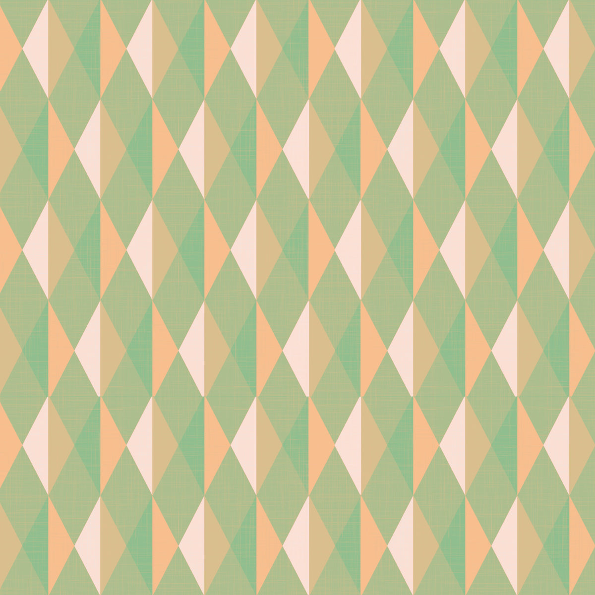Mint & Peach Triangles Wallpaper⁠ in your room — zoomed