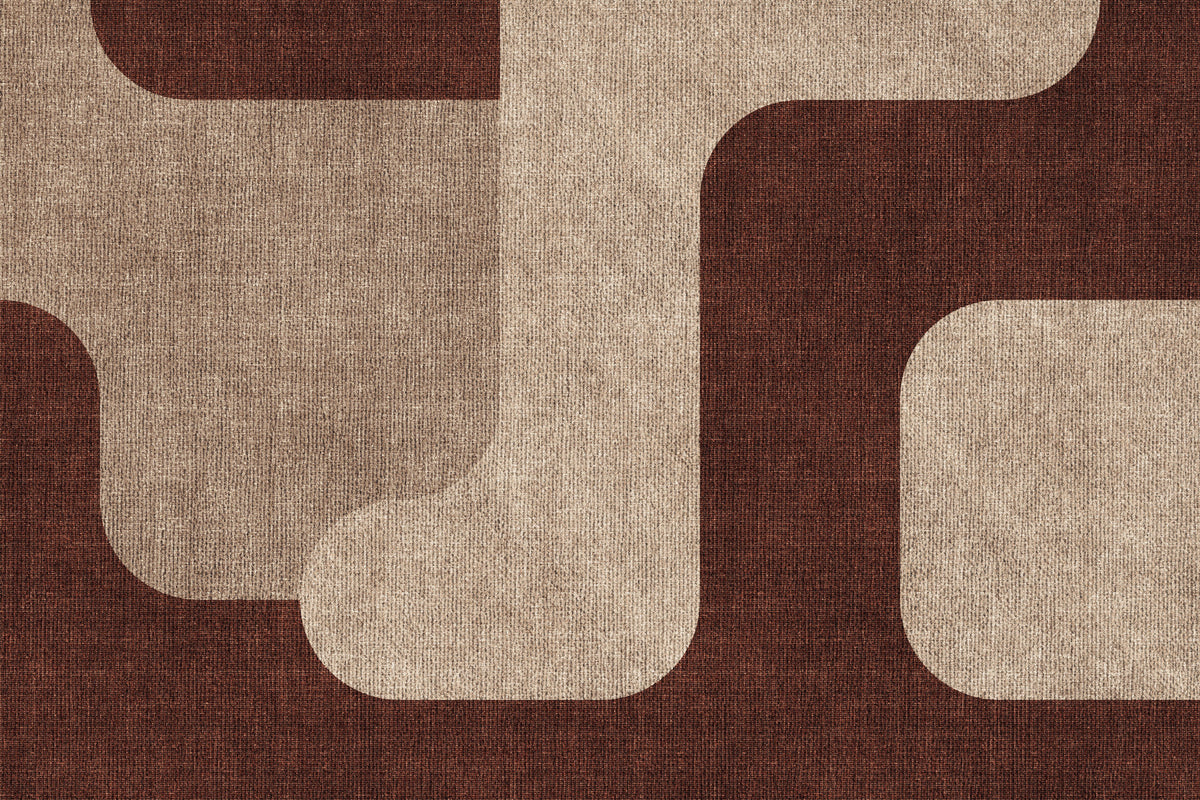 Mocha Curves Design Wall Mural in your room