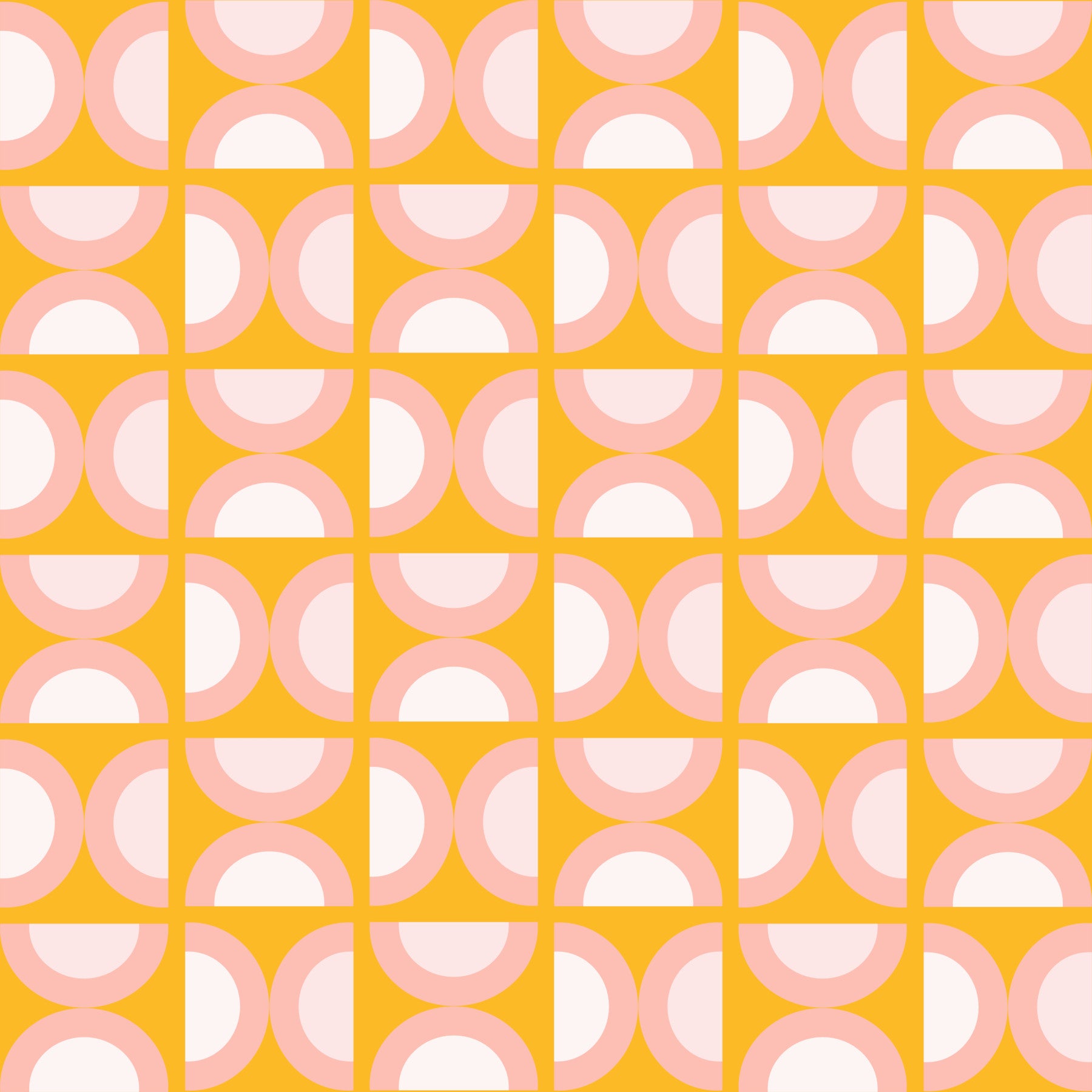 Retro Blush Arcs Wall Mural