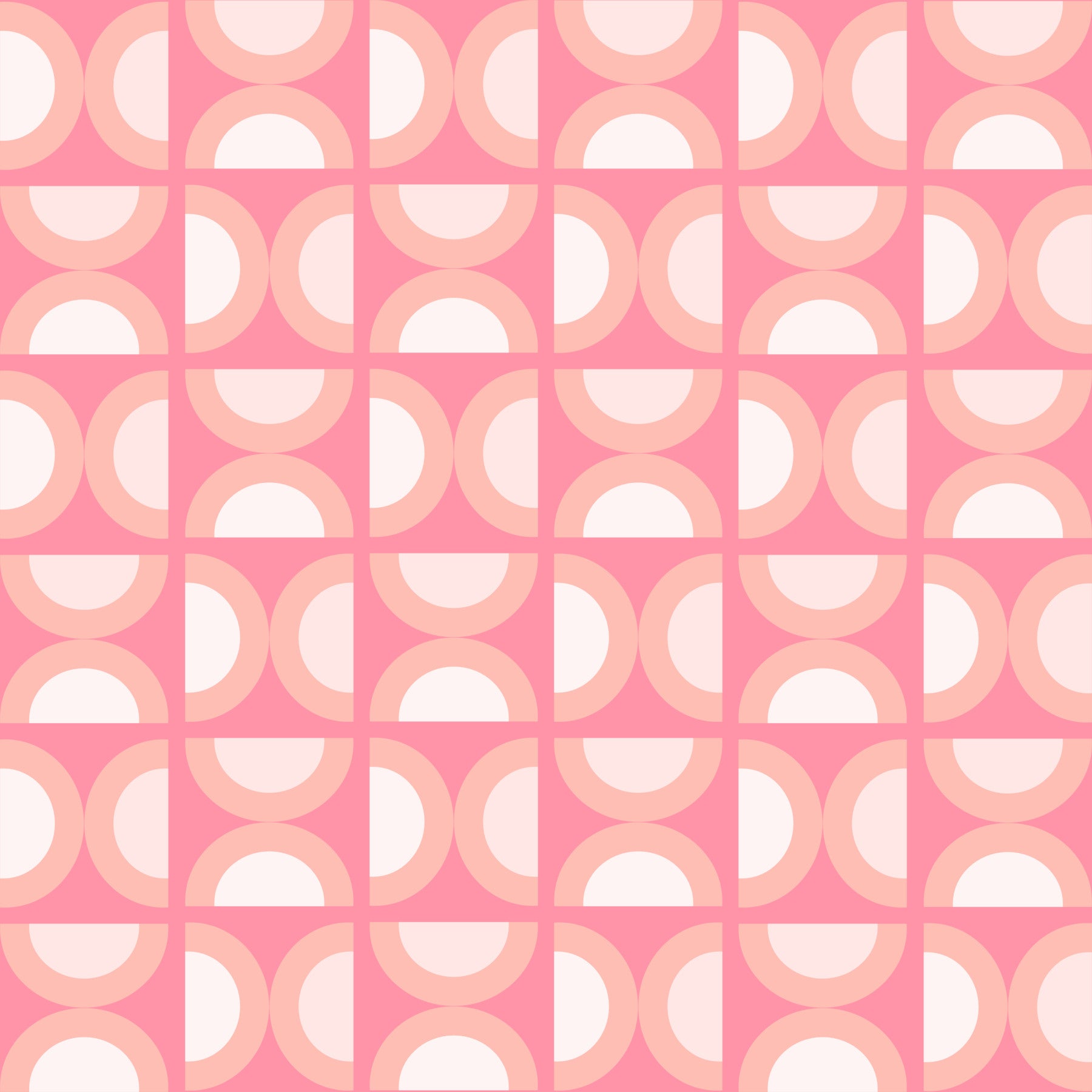 Peach geometric arcs style this modern wall mural.