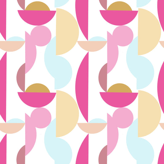 Retro Geo Blush Wallpaper⁠
