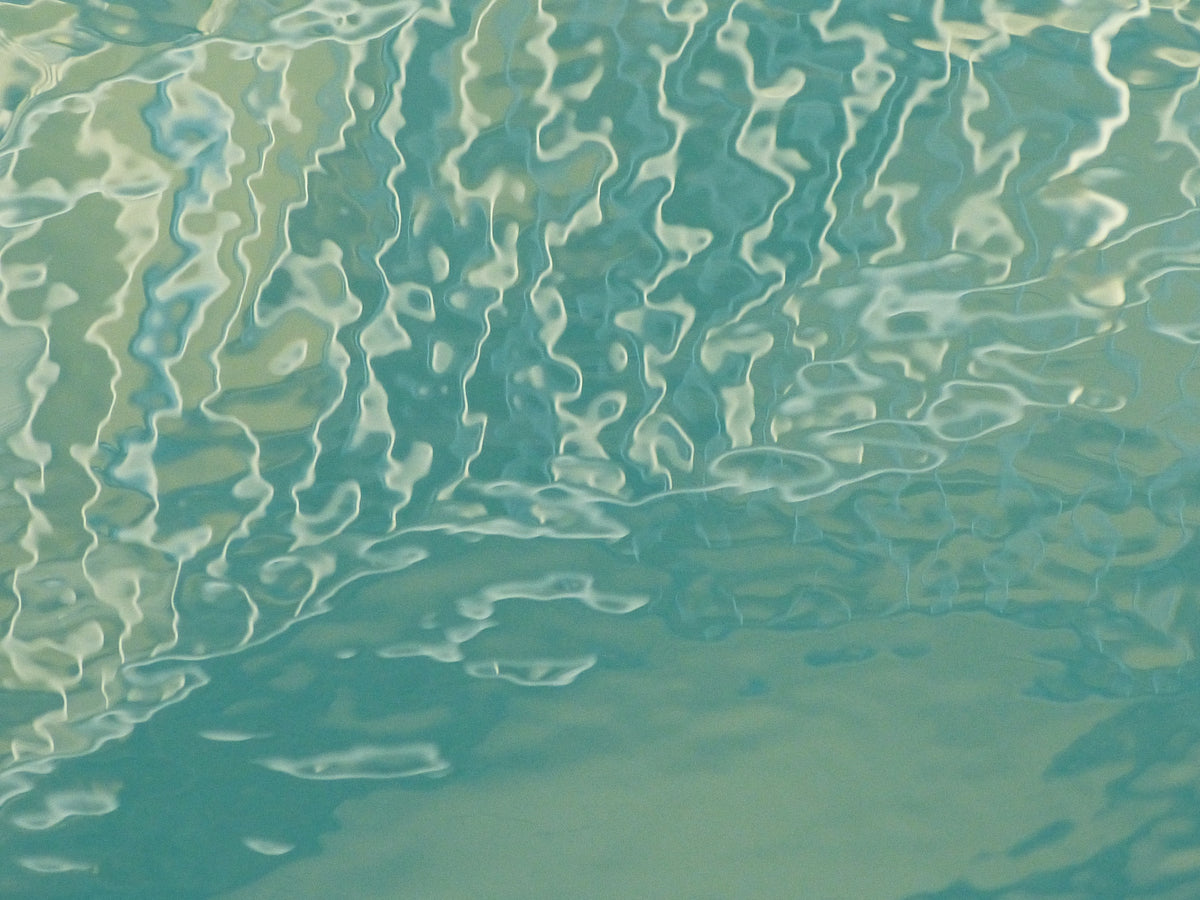Aqua Waves Abstract Wall Mural in your room