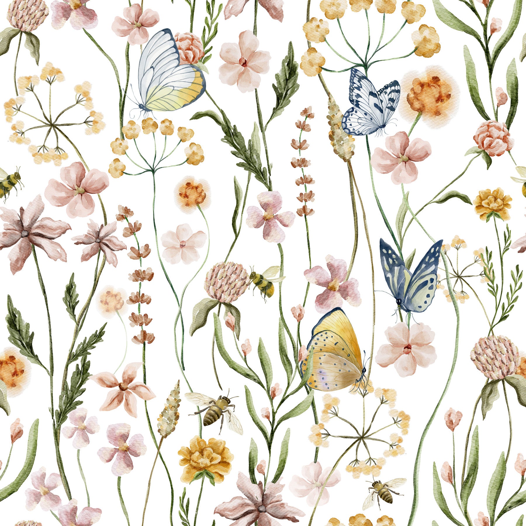 Wildflower Whispers Wallpaper⁠ in your room — zoomed