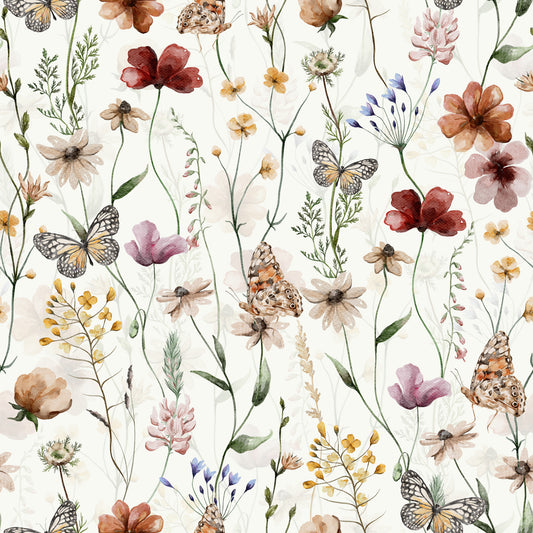 Butterfly Wild Meadow Wallpaper⁠