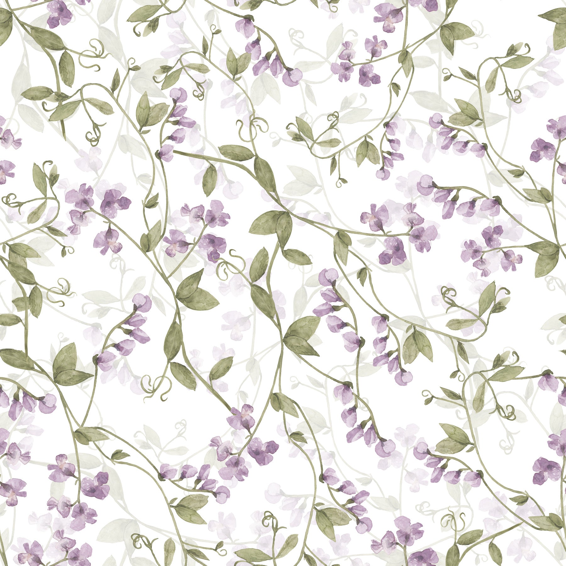 Lilac Vines Meadow Wallpaper⁠