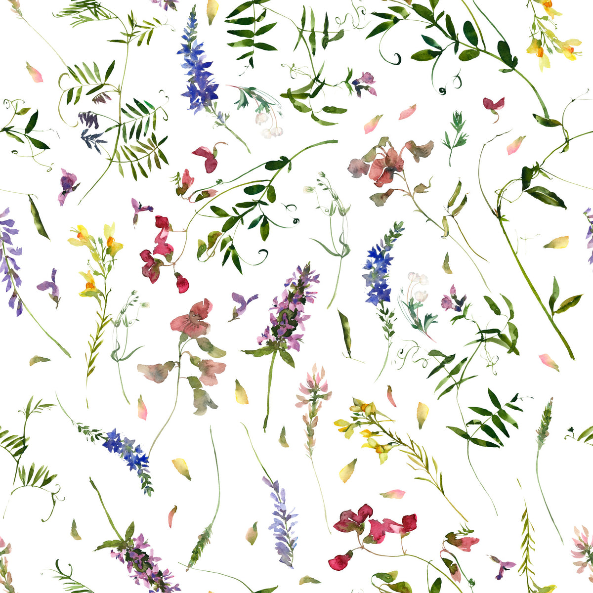 Watercolor Wildest Wildflower Dreams Wallpaper⁠ in your room