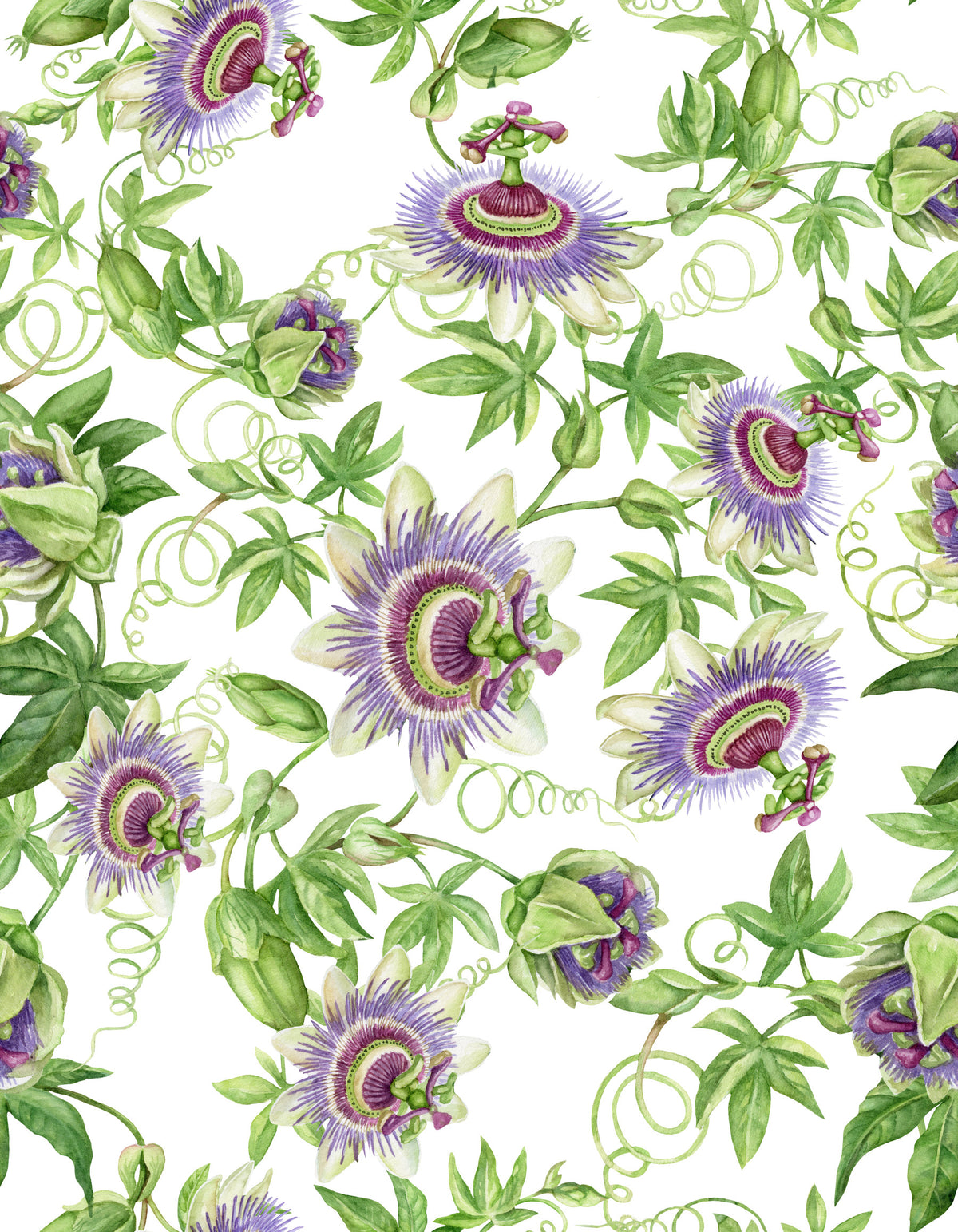 Passionflower Dream Wallpaper⁠ in your room — zoomed